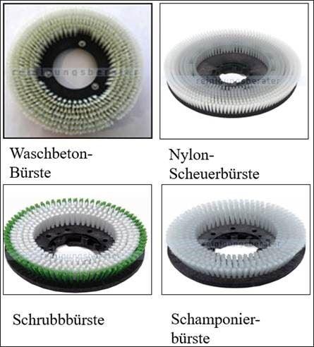 Nutzung von Unterschiedlichen Bürsten für die Bodenreinigung