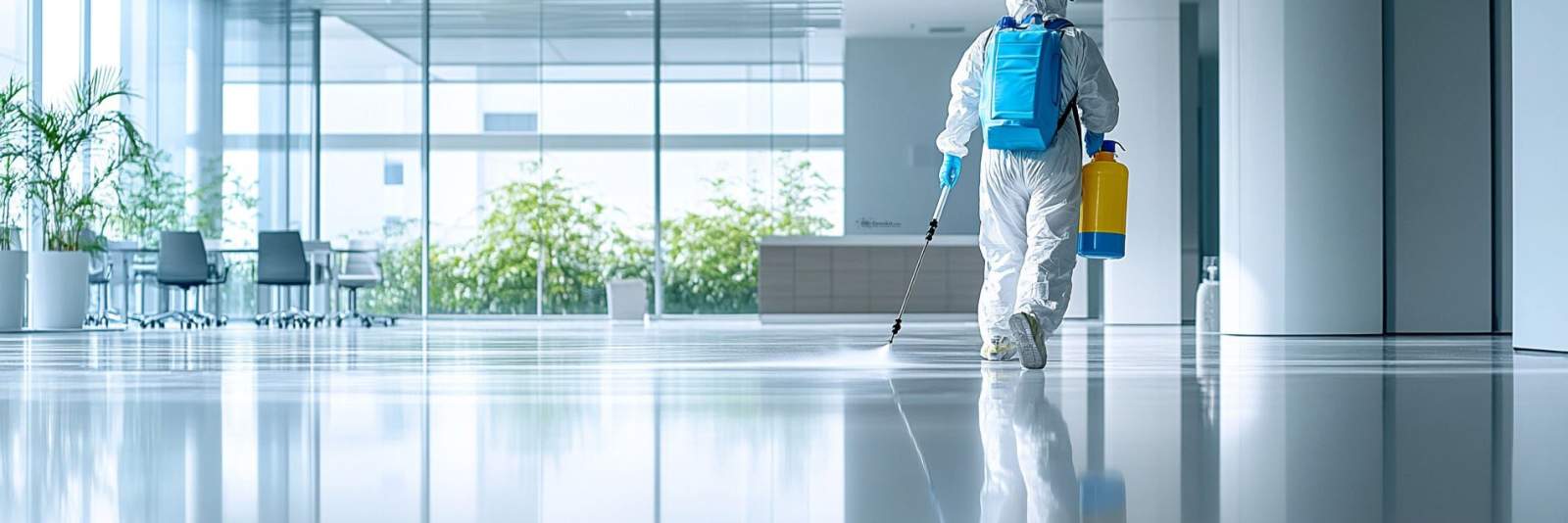 Die Gebäudereinigung hat das Ziel, die Sauberkeit und Hygiene von Gebäuden sicherzustellen.